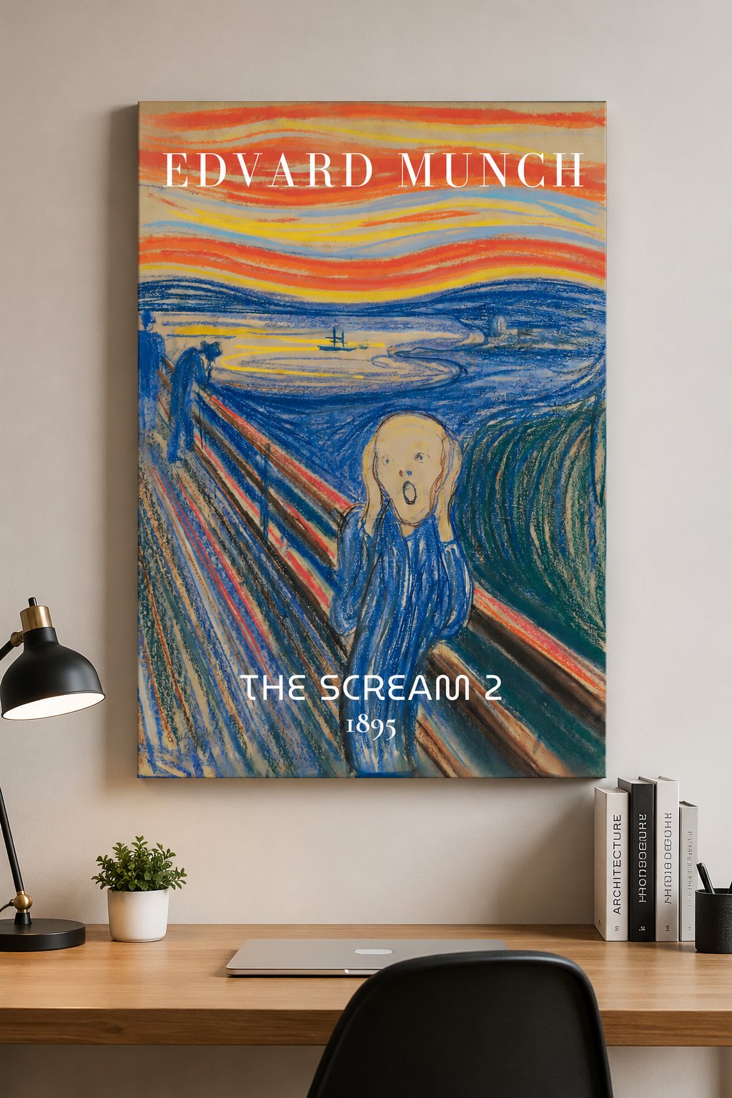 Edvard Munch 'The Scream' (1895) Canvas Wall Art – Expressionist Fine Art Poster Print for Living Room, Office Decor canvas print — Edvard Munch