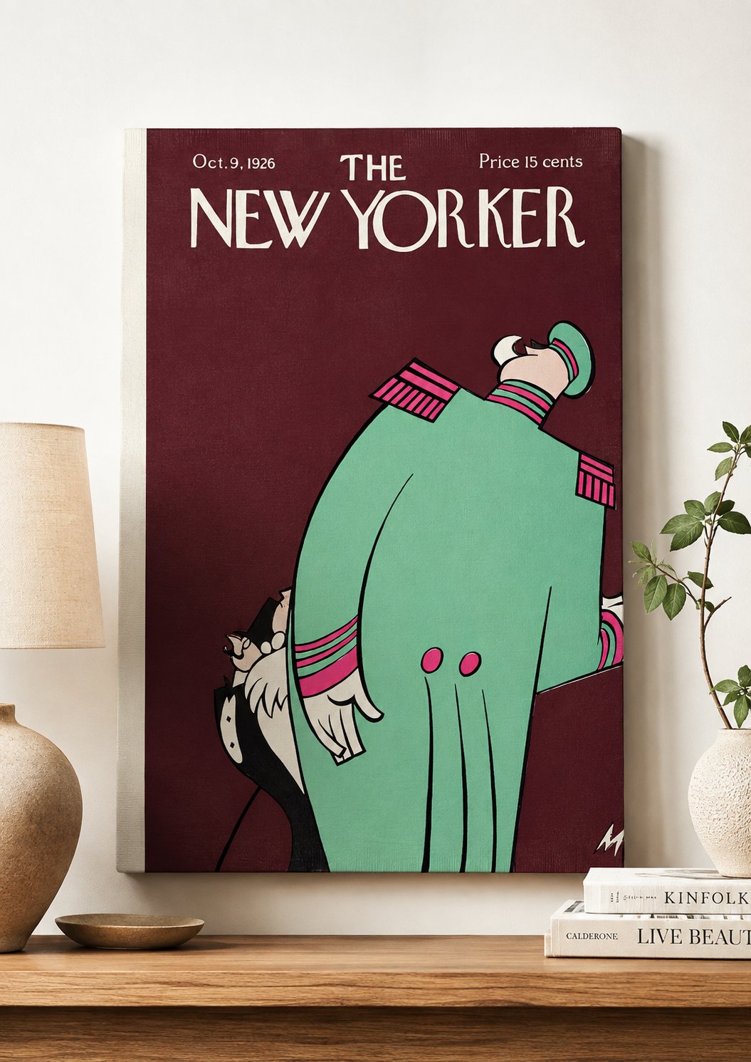 1920s Art Deco Wall Art - Classic New Yorker Magazine Illustration Print canvas print — New Yorker cover