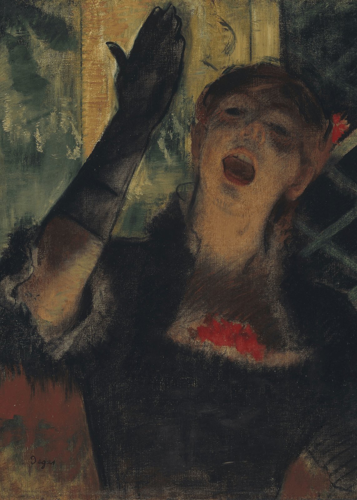 Edgar Degas The Singer with a Glove Poster | Impressionist Vintage Fine Art Print Poster for Living Room Decor — Poster