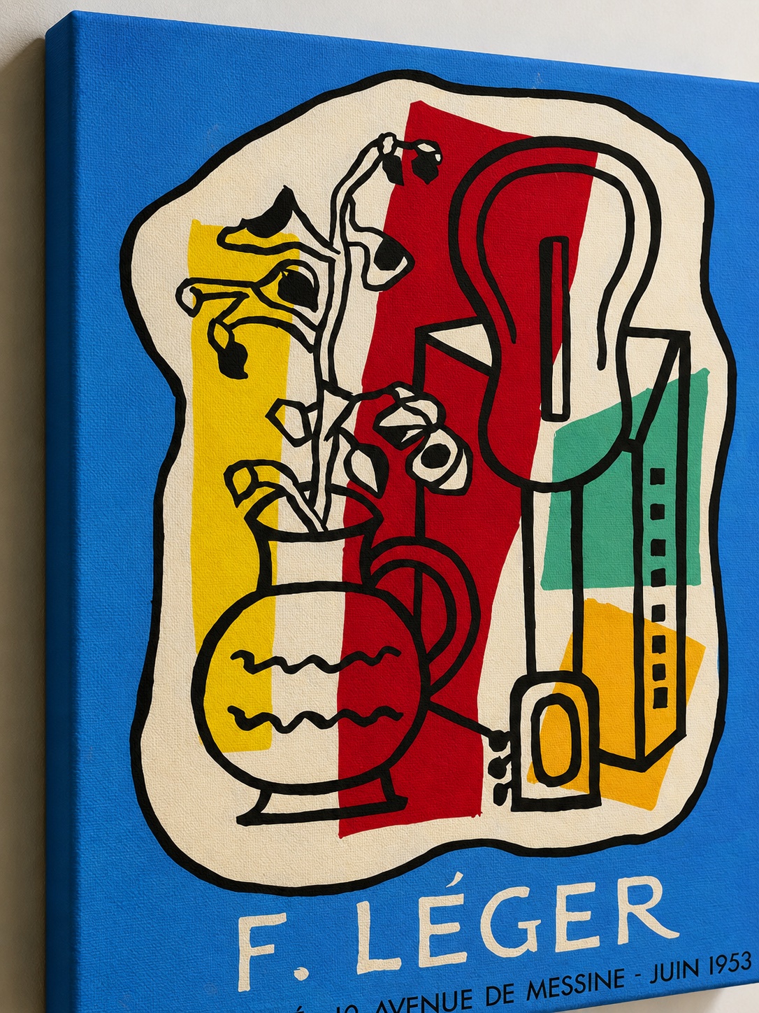 Fernand Léger Vintage Exhibition Poster | Louis Carré 1953 Abstract Wall Art | Mid-Century Modern Cubist Canvas Print canvas print — F Léger poster