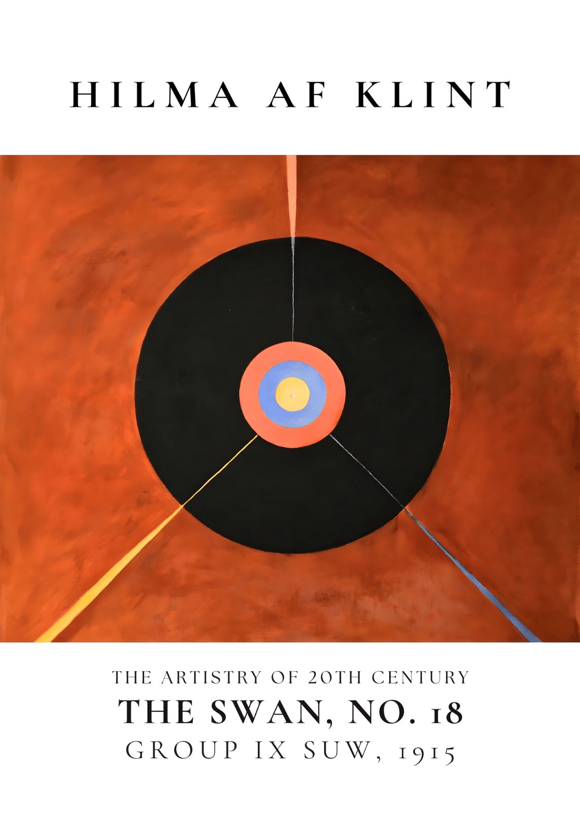 Hilma af Klint The Swan No. 18 (1915) Poster | Mid Century Modern Abstract Wall Decor — Poster