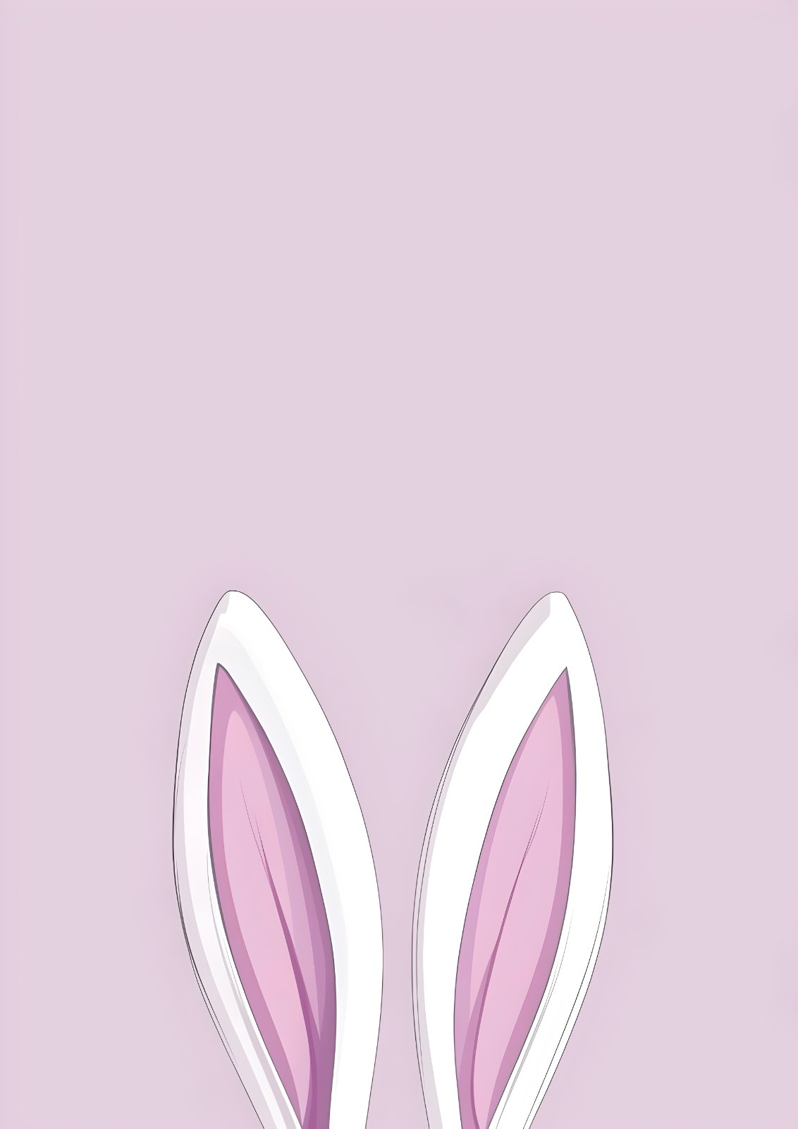 Minimalist Easter Bunny Ears Poster – Cute Pastel Pink Nursery Decor Printable — Poster