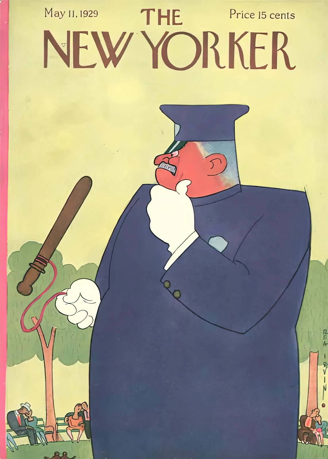 Vintage New Yorker 1929 Policeman Poster — Poster