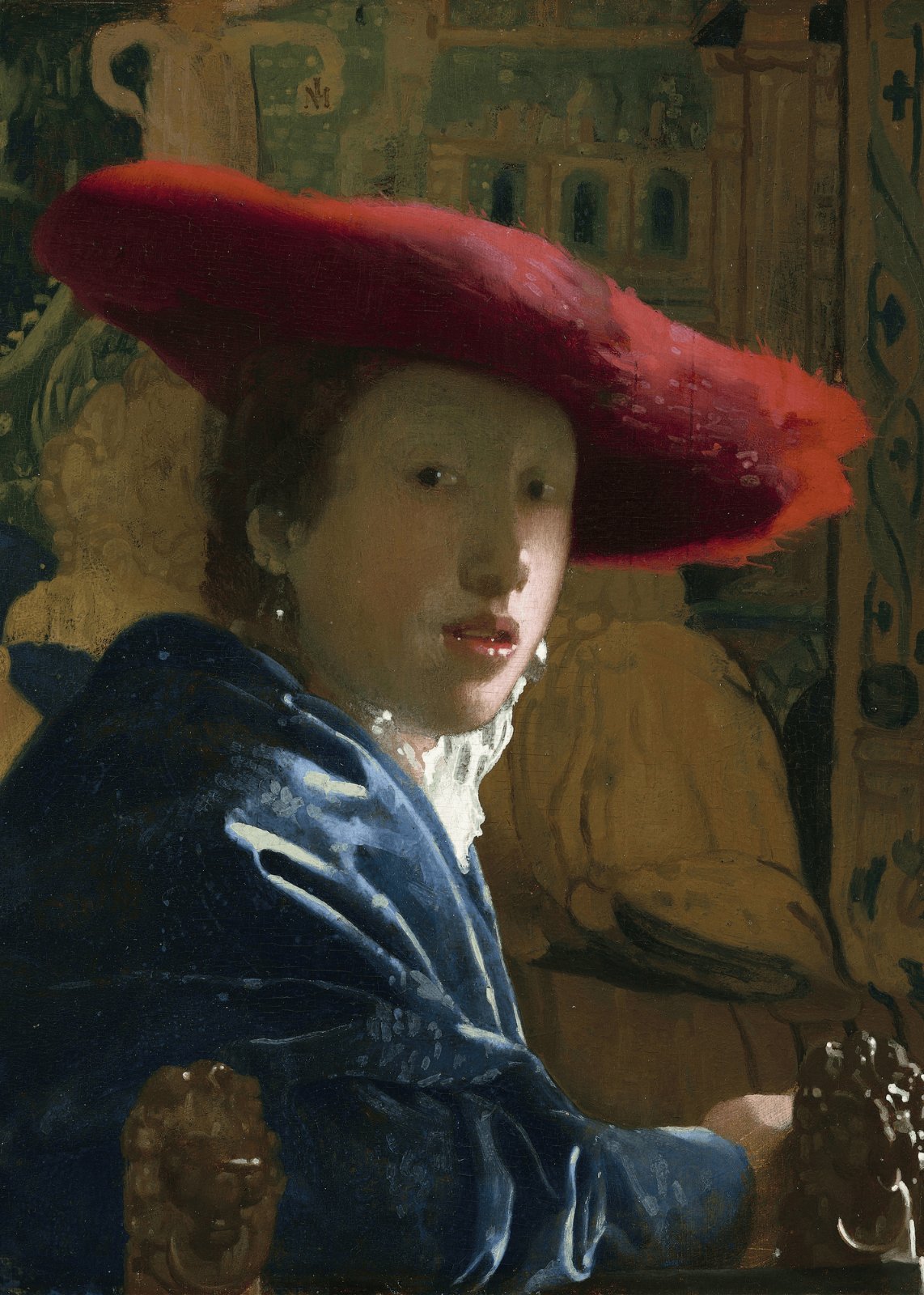 Johannes Vermeer Girl with a Red Hat Poster – Baroque Poster Reproduction — Poster