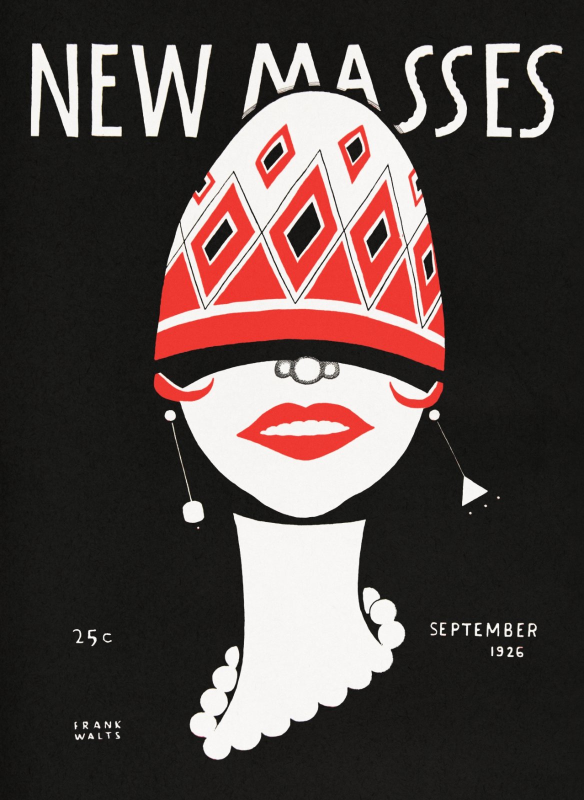 Vintage New Masses Magazine Cover Poster (Sep 1926) by Frank Walts – Retro Avant-Garde Poster — Poster