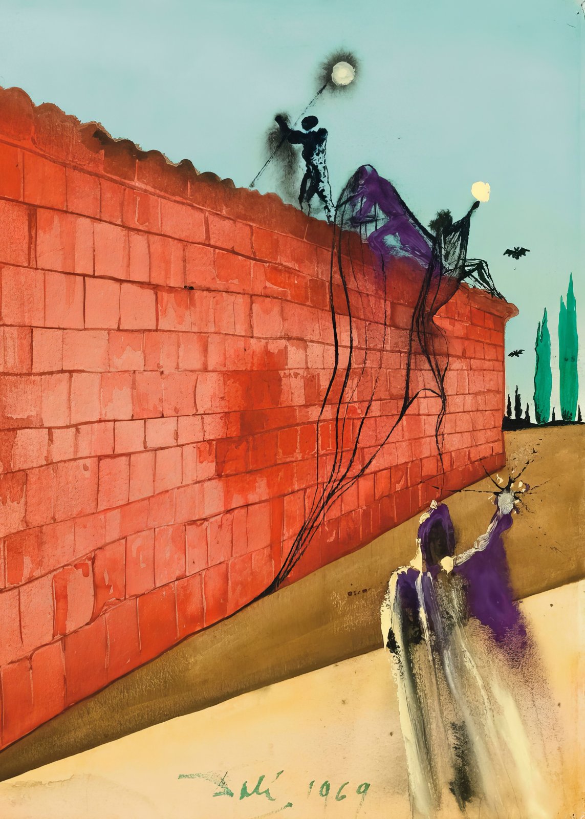 Salvador Dalí Signed Surrealist Poster (1969) – Vintage Expressionist Fine Art Print — Poster