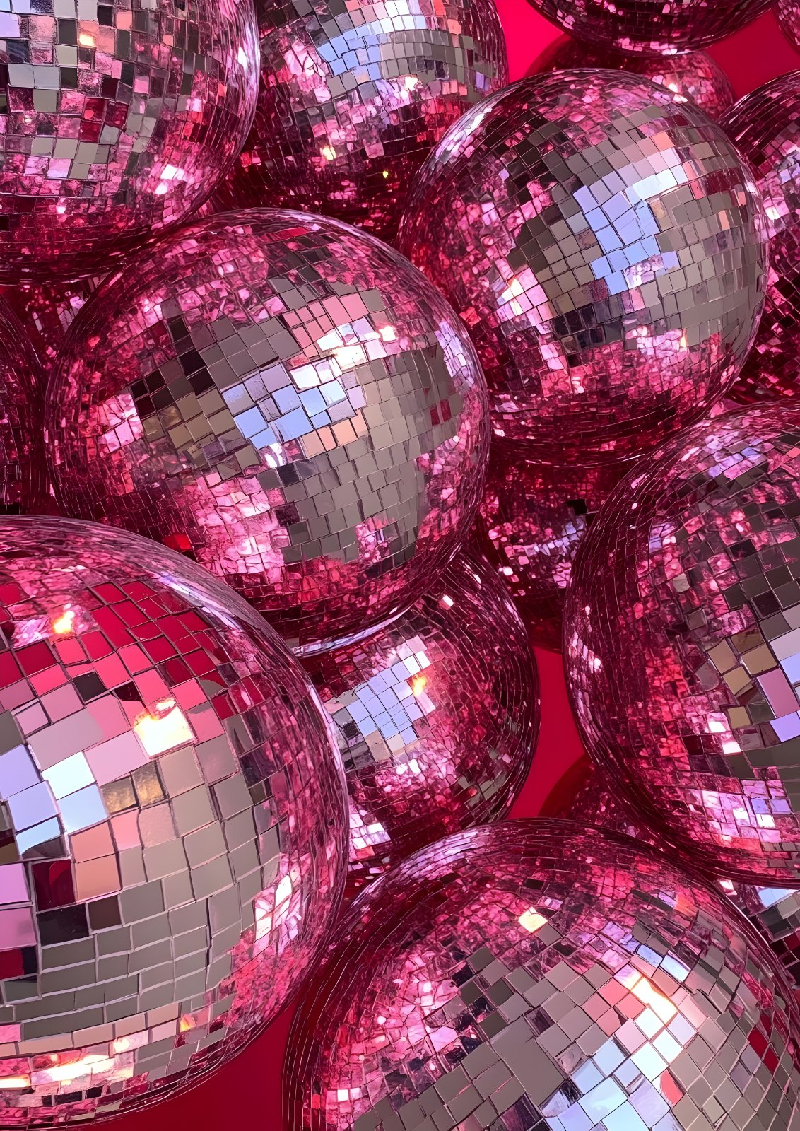 Hot Pink Disco Ball Poster | Vibrant Magenta Party Aesthetic Poster — Poster