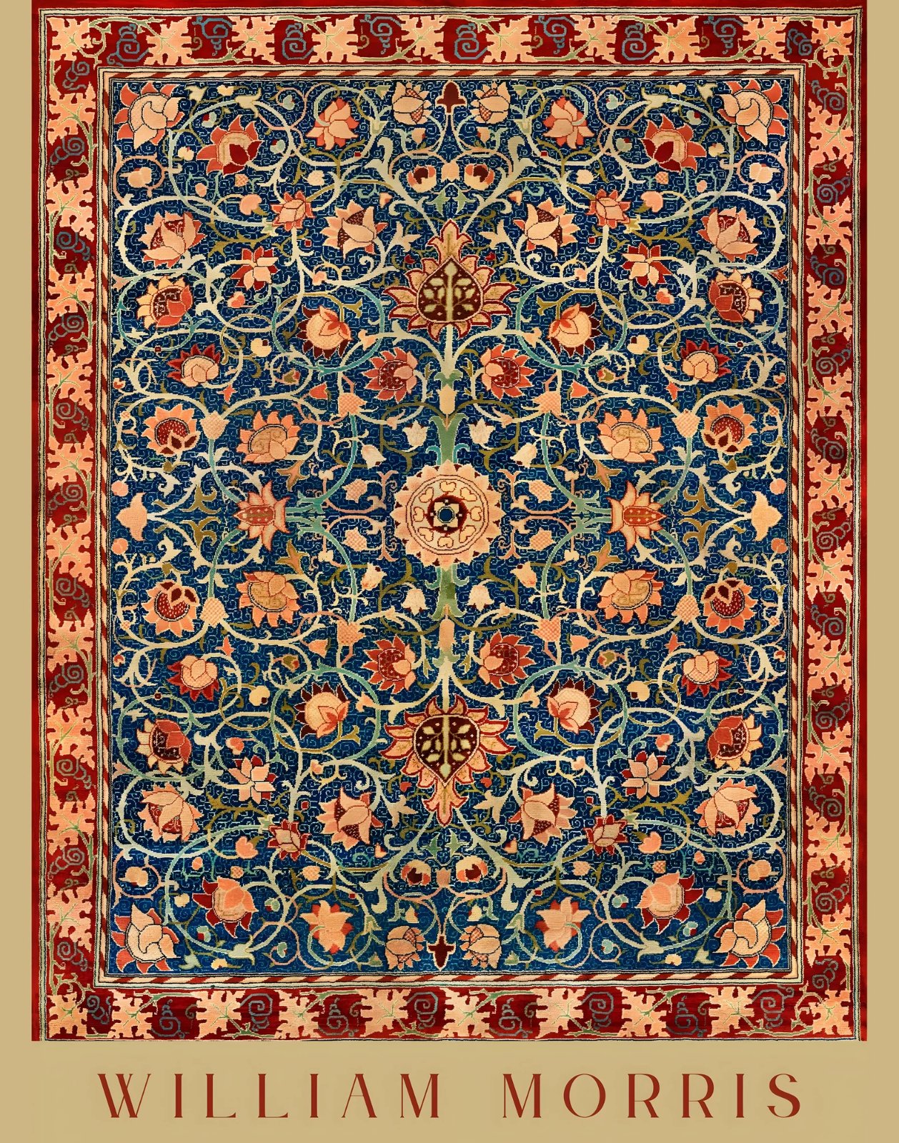 William Morris Holland Park Floral Carpet poster — Poster