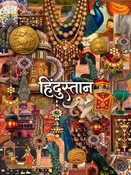Royal Hindustan Traditional Indian Heritage Poster - Vibrant Cultural Collage Poster — Poster