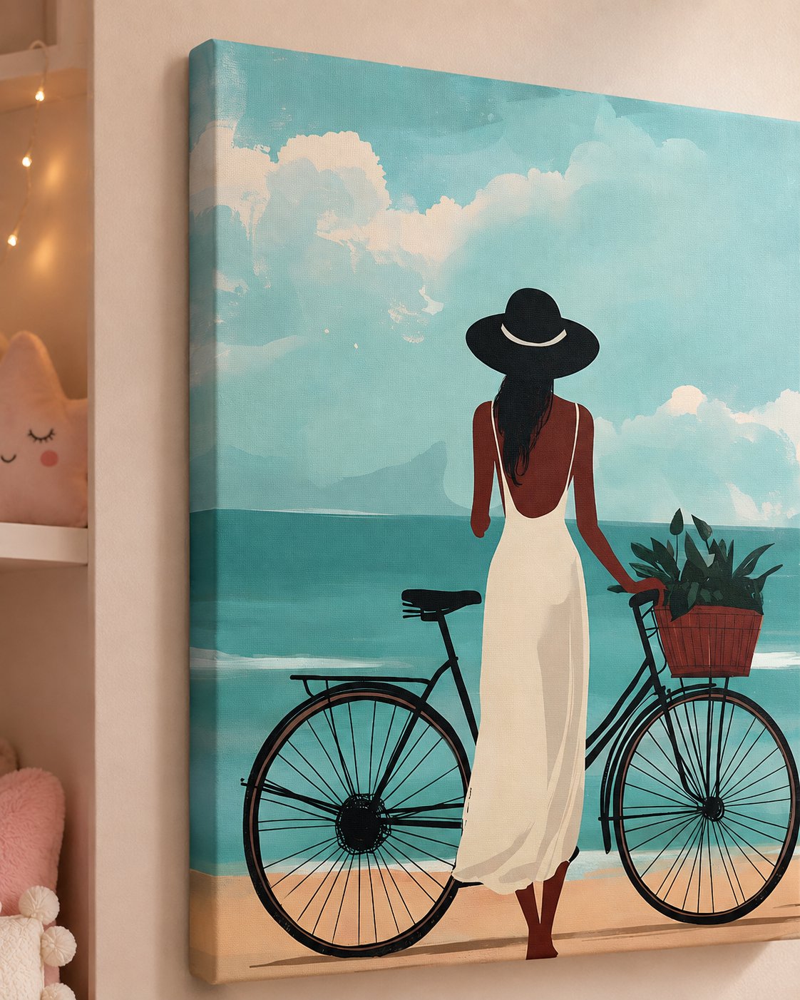 Serene Ocean View Art Print | Modern Tropical Summer Travel Poster canvas print — coastal wall decor