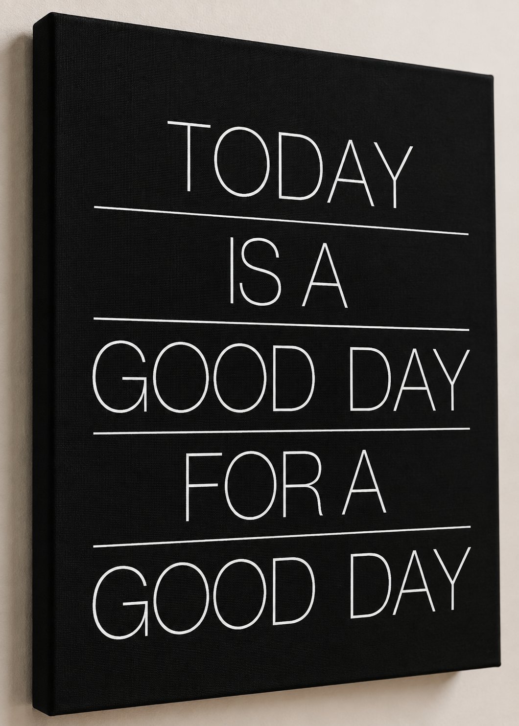 Today is a Good Day Wall Art | Modern Motivational Typography Print canvas print — motivational decor
