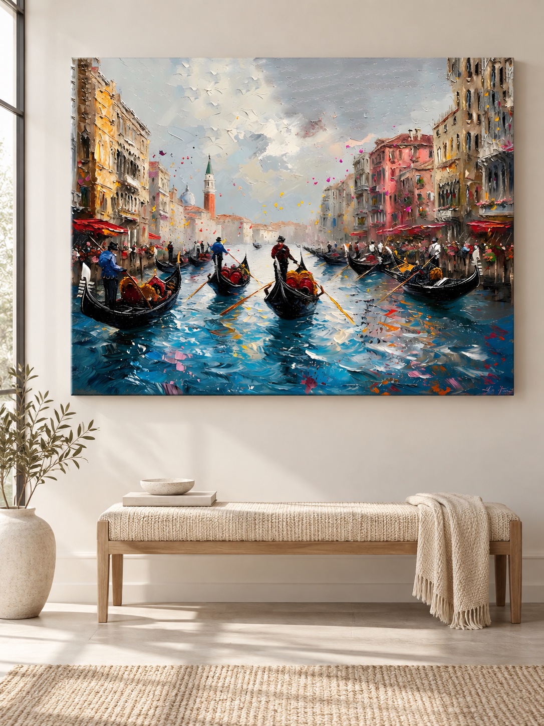 Venice Gondola Festival Canvas Wall Art