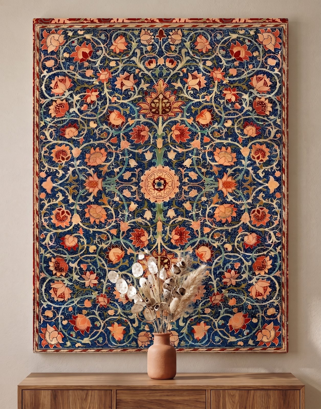 William Morris Holland Park Floral Carpet Canvas Wall Art