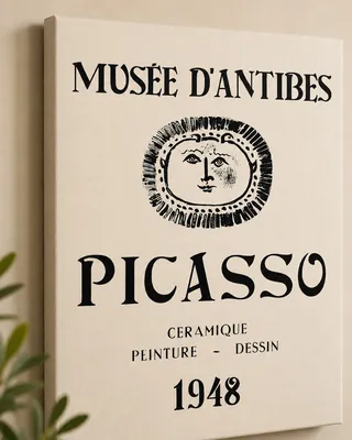 Picasso Antibes 1948 exhibition canvas wall art for the dining room, buy online in India