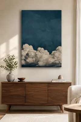 Stormy cumulus cloud canvas wall art for the living room, buy online in India