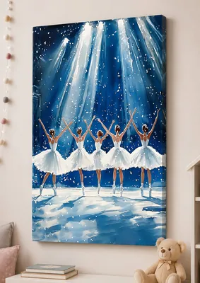 Ballerina watercolor canvas wall art for kids' room, buy online in India