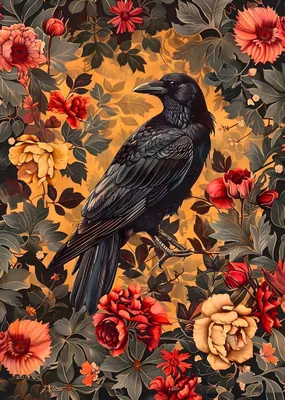 Black Raven and Roses poster