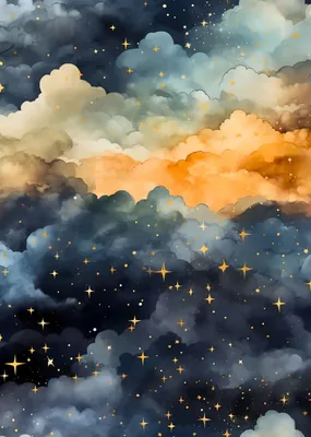 Celestial Starry Night Sky poster