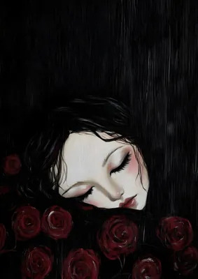 Dark Gothic Rose Lady poster