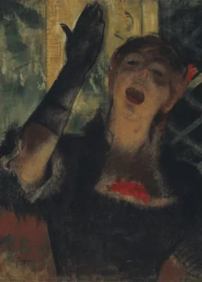 Edgar Degas The Singer with a Glove Poster
