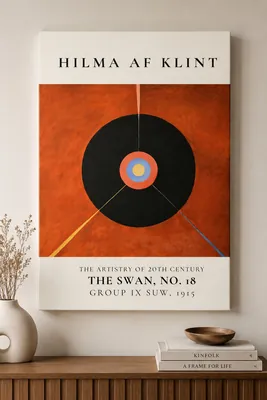Hilma af Klint The Swan No 18 abstract canvas wall art for the living room, buy online in India