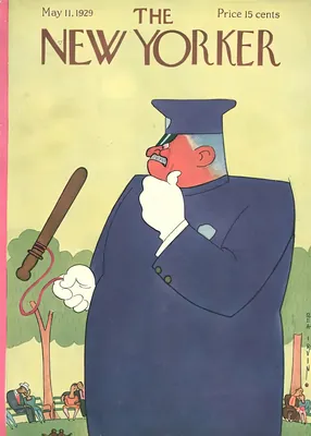 Vintage New Yorker 1929 Policeman Poster