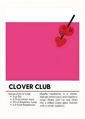 Clover Club Cocktail Poster