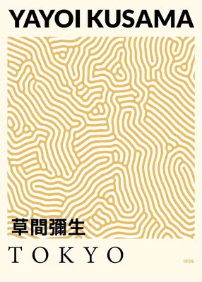 Yayoi Kusama Tokyo 1998 Exhibition Poster
