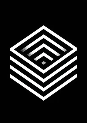 Minimalist Geometric Cube Poster