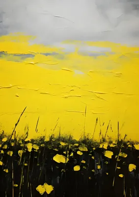 Abstract Yellow Field Poster