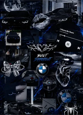BMW "Built Different" Dark Aesthetic Collage Poster