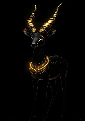 High-contrast digital wildlife art featuring a dark aesthetic with luminous