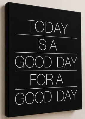 Today is a Good Day motivational typography canvas wall art for the office, buy online in India