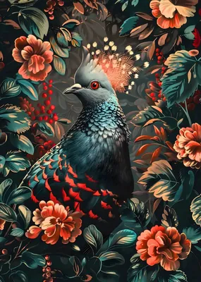 Victoria Crowned Pigeon poster