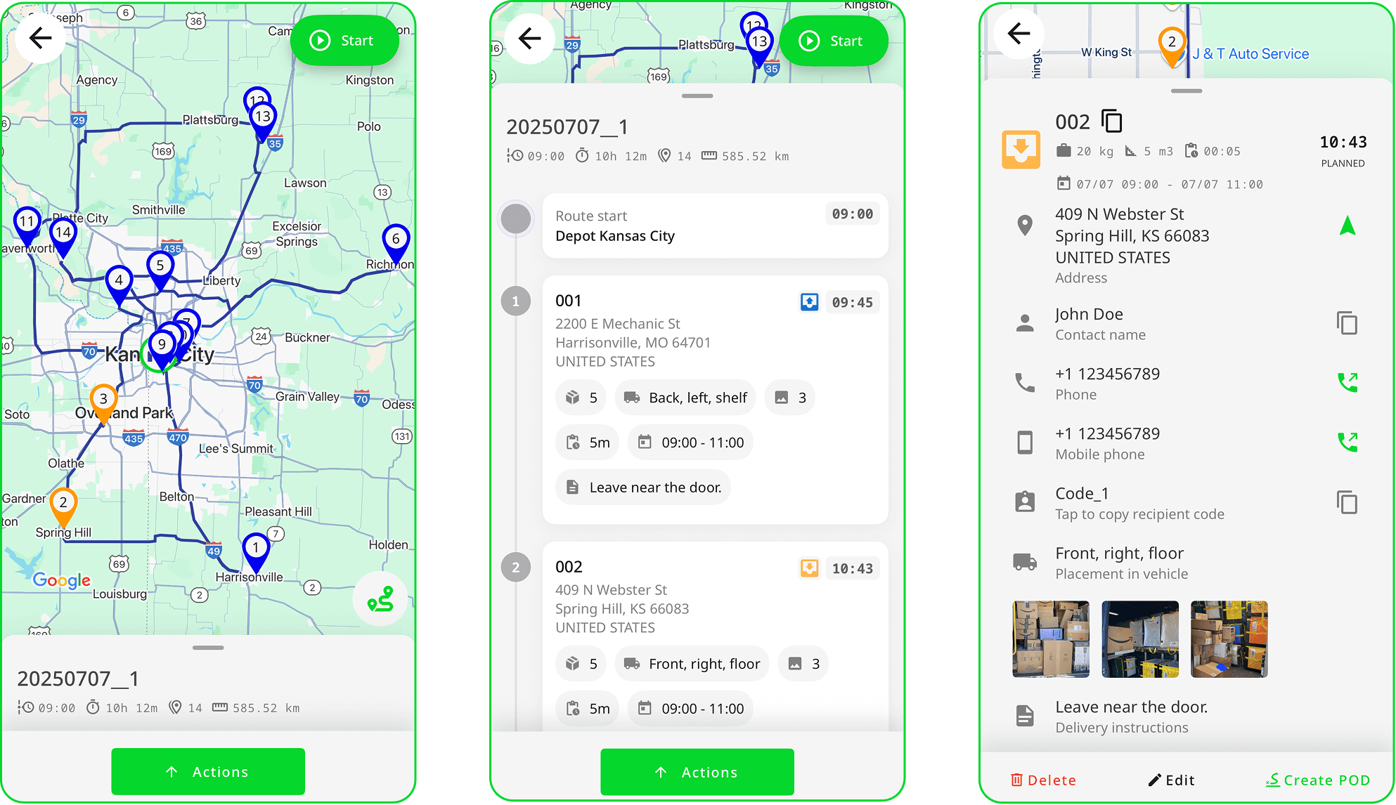Proof of delivery and delivery confirmation tracking