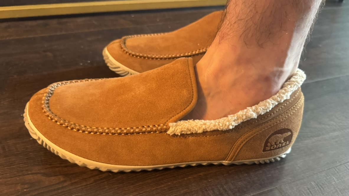 Sorel Men's Suede Shearling Lined Slippers