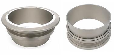 0040-02609 Cathode liner(magnet type) Applied Materials 마그네트 타입 반도체 캐소드 라이너 (P/N: 0040-02609, Applied Materials향). 다단 단차 정밀 가공 및 자기장 챔버용 특수 합금/표면처리. 백송이엔지