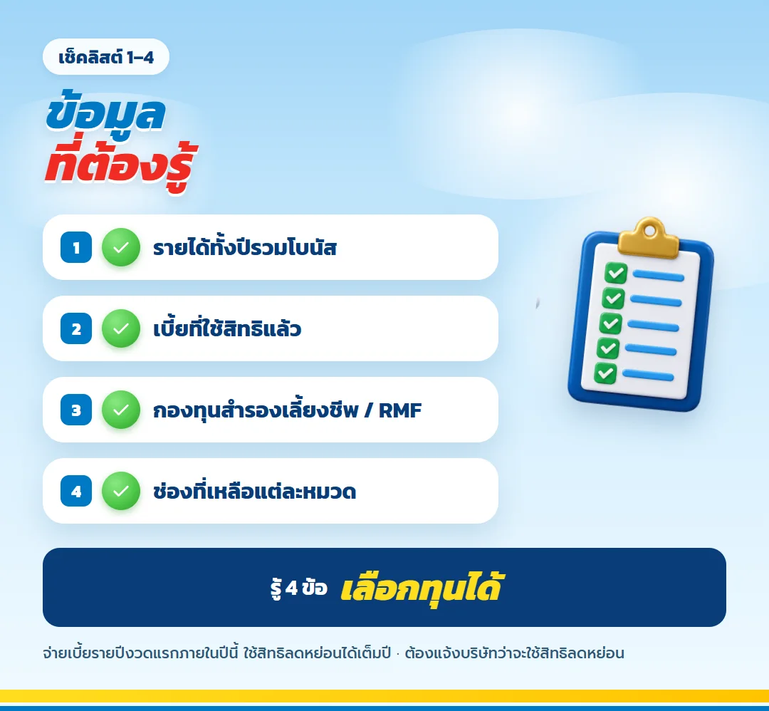 เช็คลิสต์ข้อ 1 ถึง 4 ก่อนสิ้นปี
