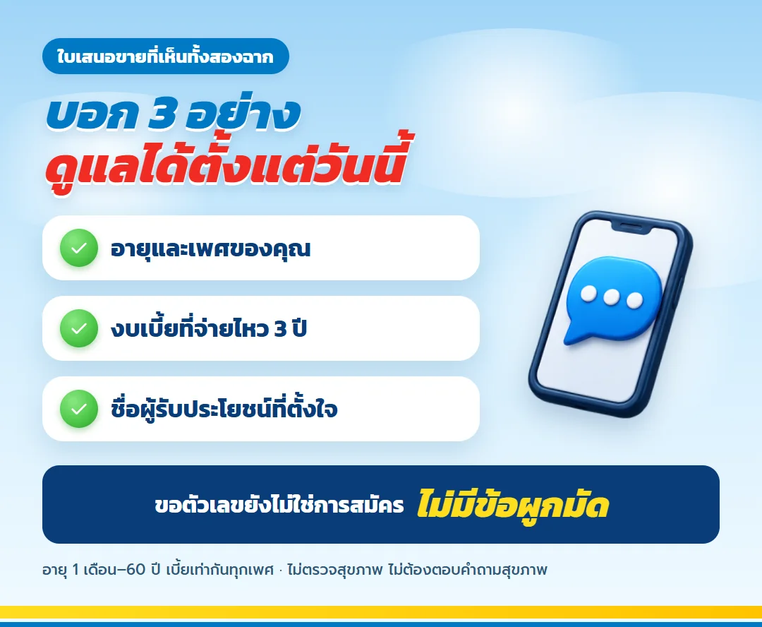 ขอใบเสนอขาย มันนี่ ฟิต เวลท์ตี้ 10/3 ที่แสดงทั้งเงินที่คุณได้และเงินที่พ่อแม่ได้ ไม่มีข้อผูกมัด