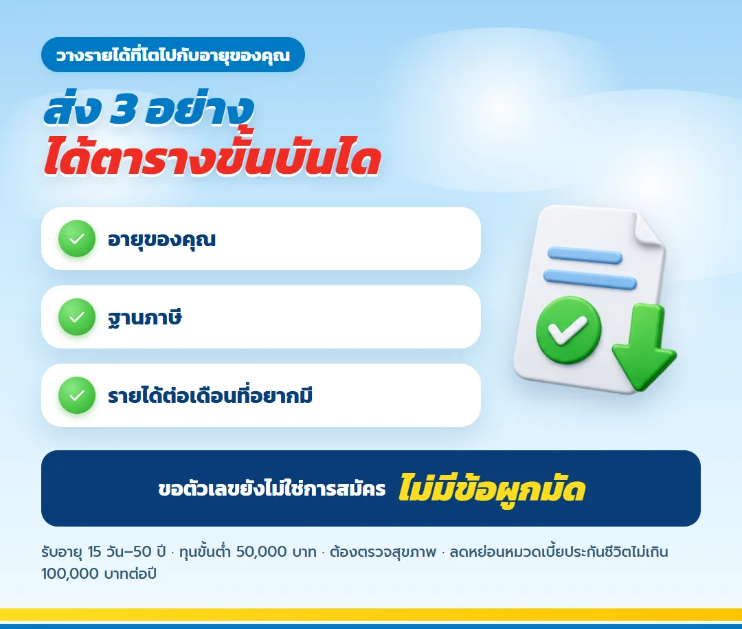 ขอใบเสนอขาย เลกาซี ฟิต รีไทร์ 99/10 สำหรับผู้หญิงวางแผนเกษียณ