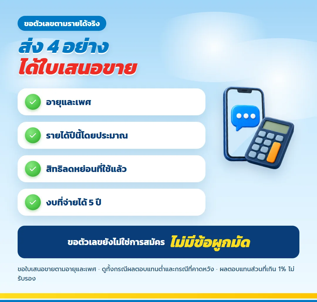 ขอใบเสนอขาย ไลฟ์เวิร์ส เวลท์ ฟิต 99/99 สำหรับฟรีแลนซ์