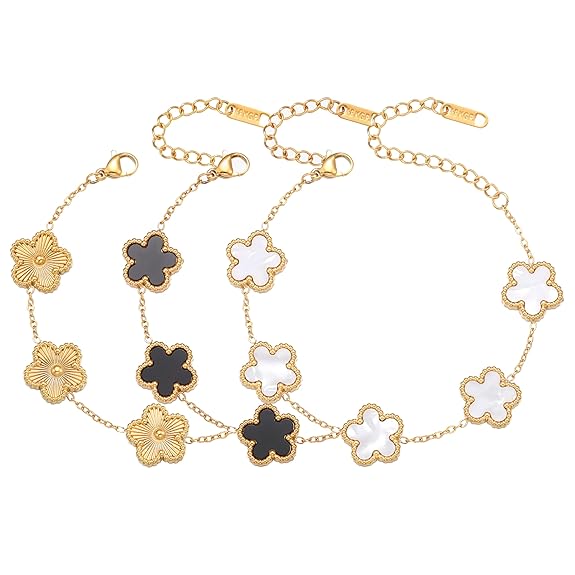 4 Leaf Clover Bracelet Set