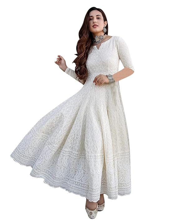 SETUBANTH ENTERPRISE Women's Anarkali Gown with Dupatta | Elegant Traditional Ethnic Wear