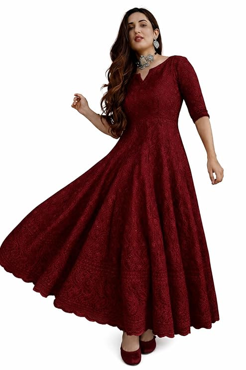 Yashika Women's Chikankari Embroidered Kurti | Elegant Traditional Ethnic Wear
