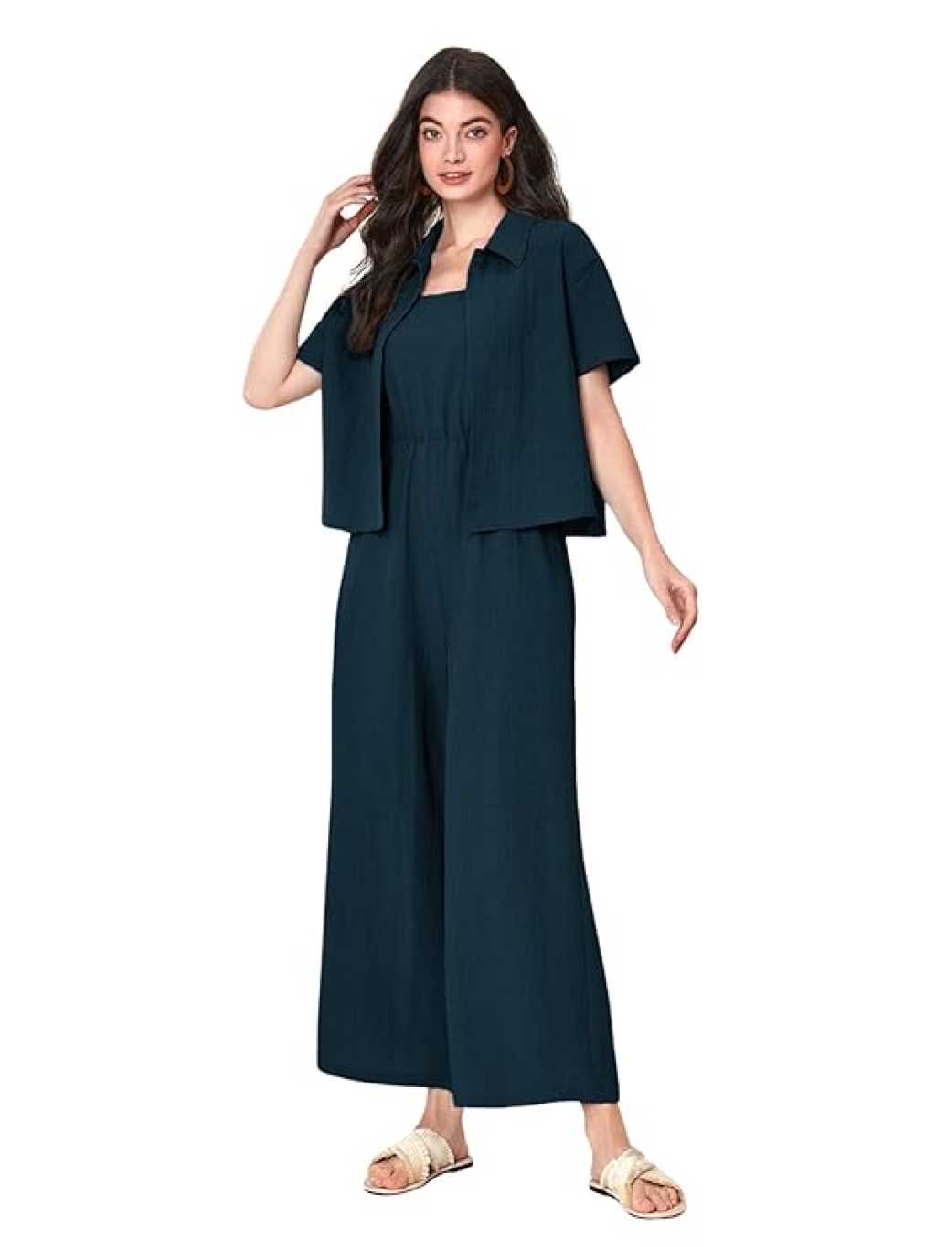 TOPLOT Teal One Piece Dress