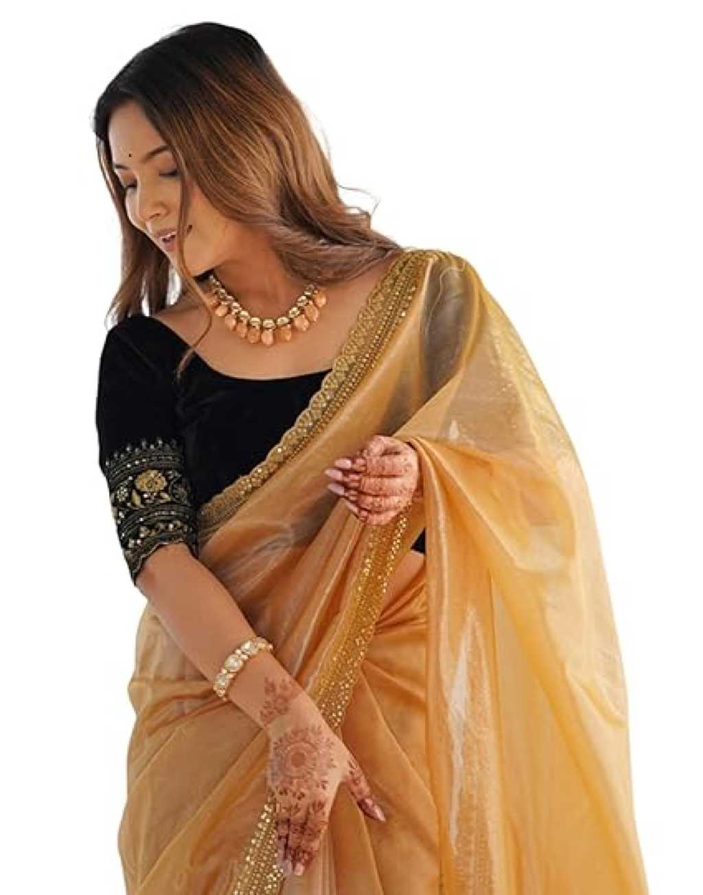 SIRIL Sequin Embroidered Saree