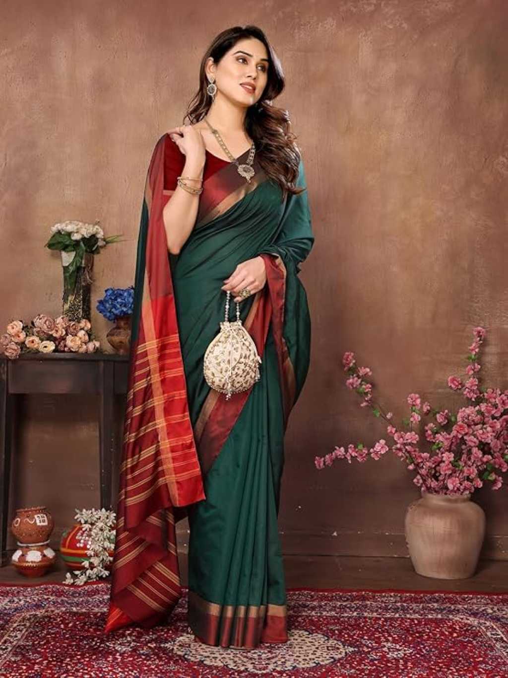 Elegant Kerala Kasavu Saree 
