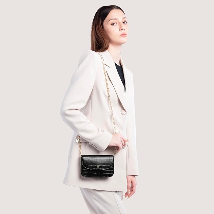Accessorize London Women's Faux Leather Crossbody Bag