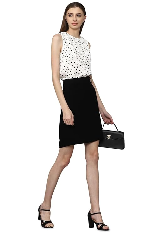 Allen Solly Women's Polyester Blend Contemporary Mini Skirt