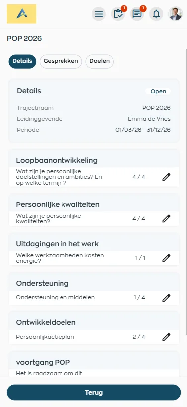 Van compliance tot ontwikkeling, alles vastgelegd en opvolgbaar per medewerker.